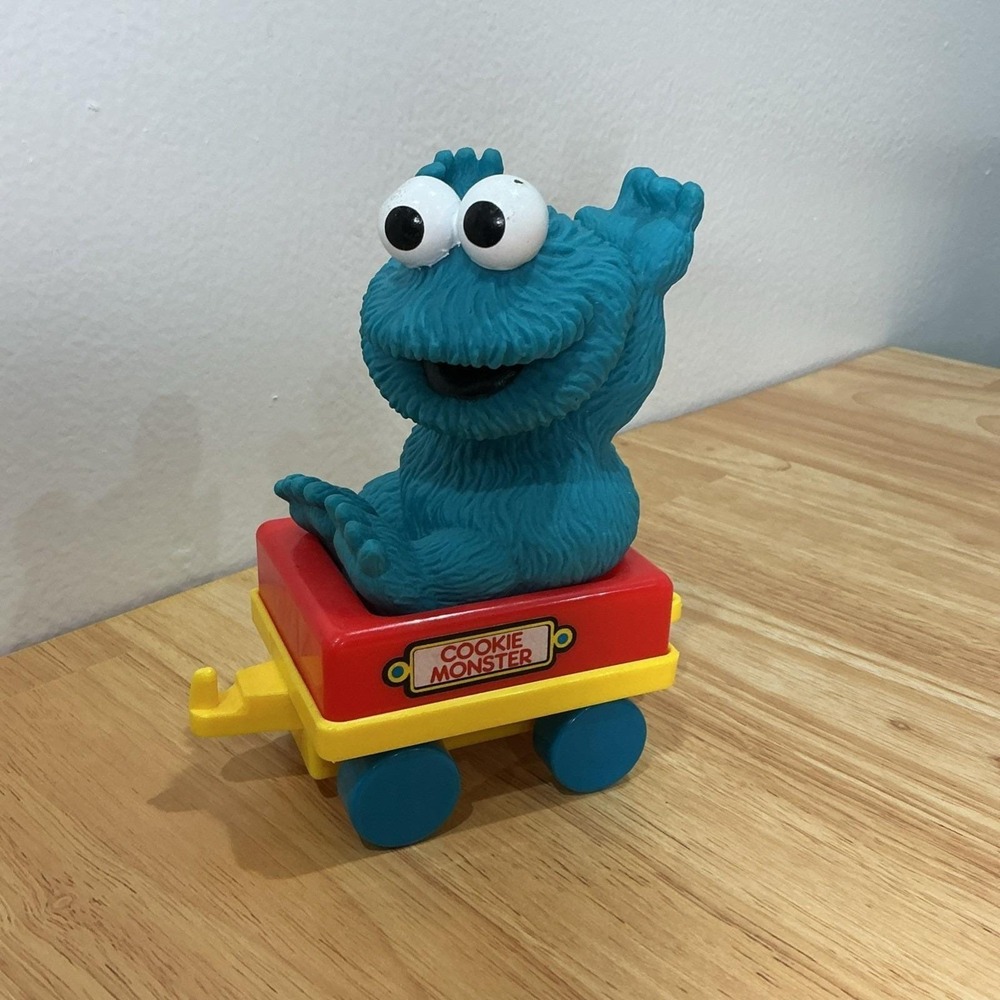 Vintage 1989 Illco Sesame Street Toy Train Big Bird, Bert and Cookie Monster - Picture 6 of 11